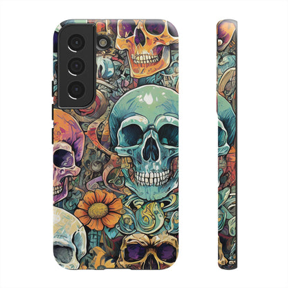 Artistic Skull Collage Tough Phone Case