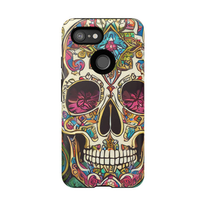 Colorful Sugar Skull Tough Phone Case