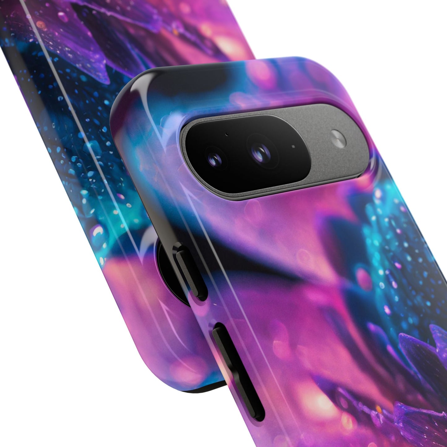 Vibrant Blue And Purple Flower Tough Phone Case