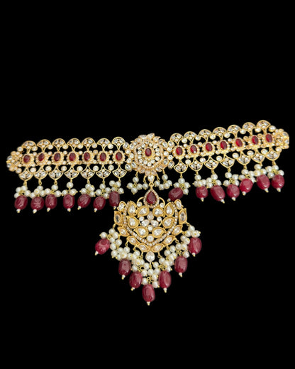 BR491 SHAIRA ruby bridal set ( READY TO SHIP )