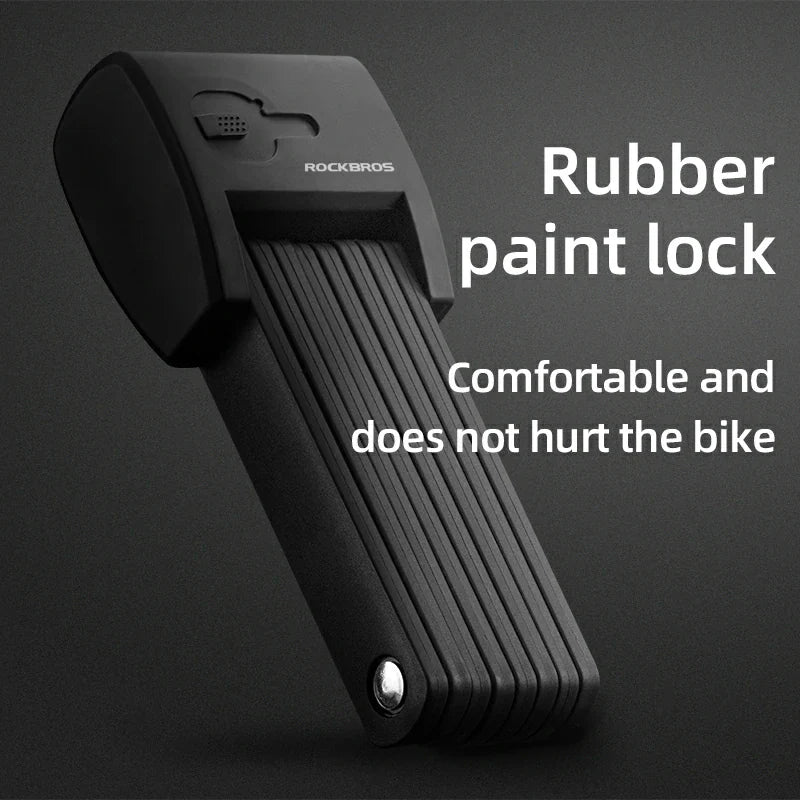 ROCKBROS Folding Bike Lock Smart Fingerprint Heavy Duty Anti Theft Bike Lock