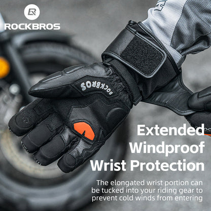 ROCKBROS Cold Weather Warm Motorcycle Winter Gloves for Men with Touchscreen