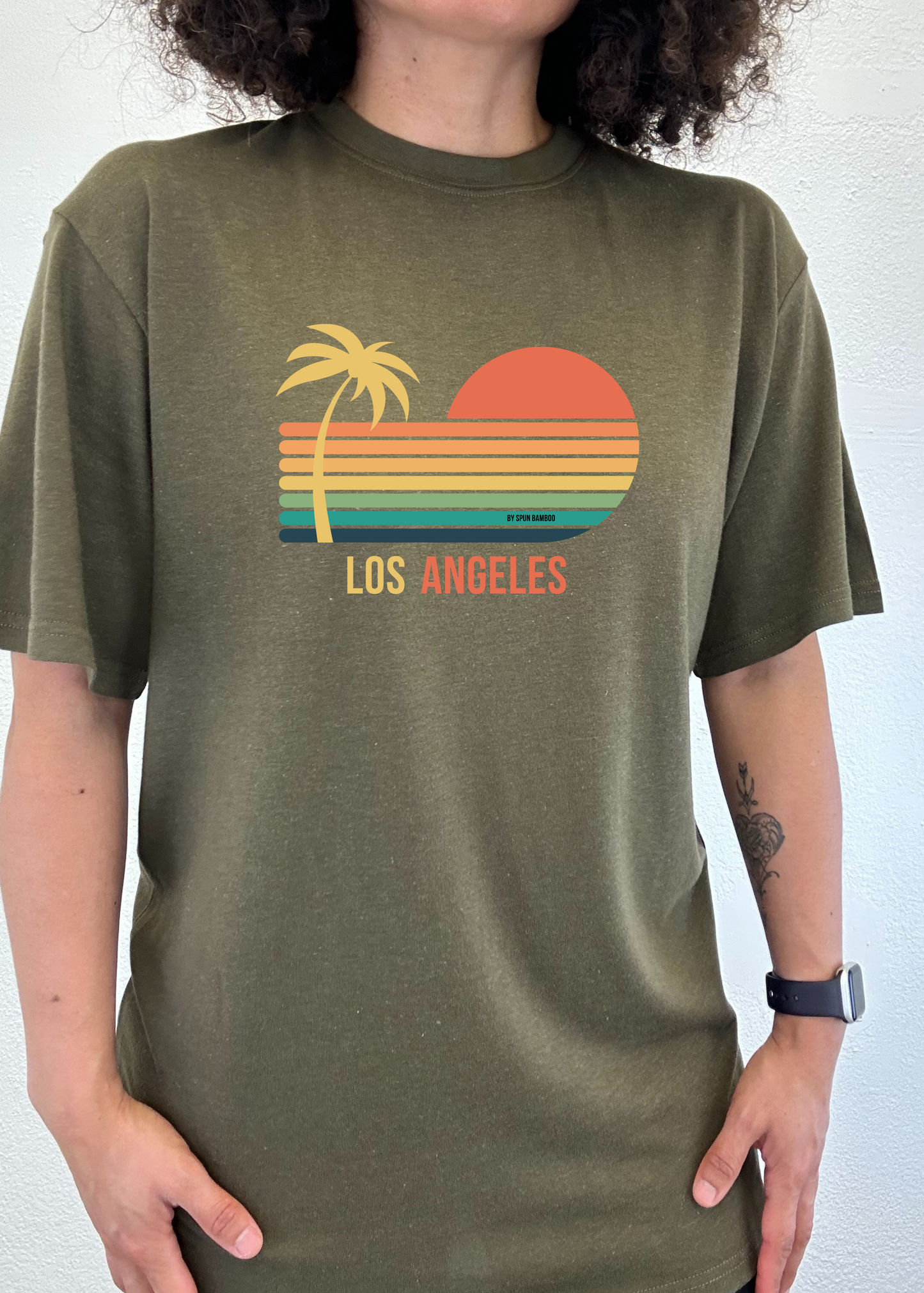 Los Angeles Unisex Bamboo Viscose/Organic Cotton Short Sleeve Graphic T-Shirt