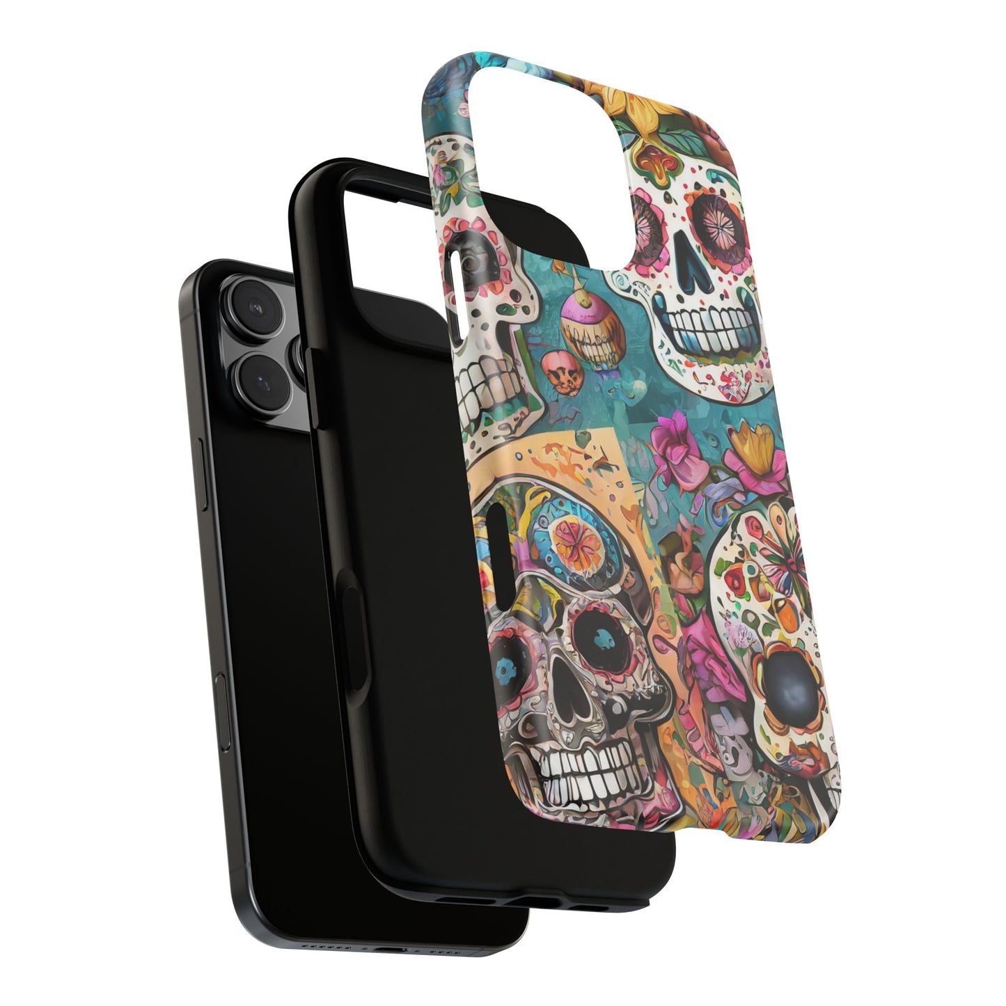Vibrant Sugar Skull Tough Phone Case