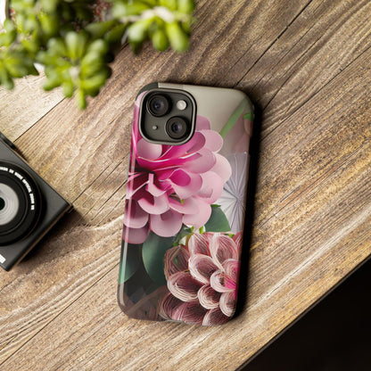 Elegant Paper Flowers Tough Phone Case