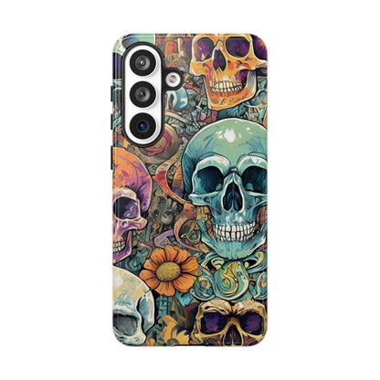 Artistic Skull Collage Tough Phone Case