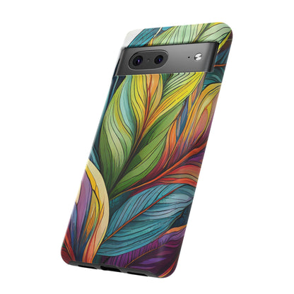 Vibrant Tropical Leaf Tough Phone Case