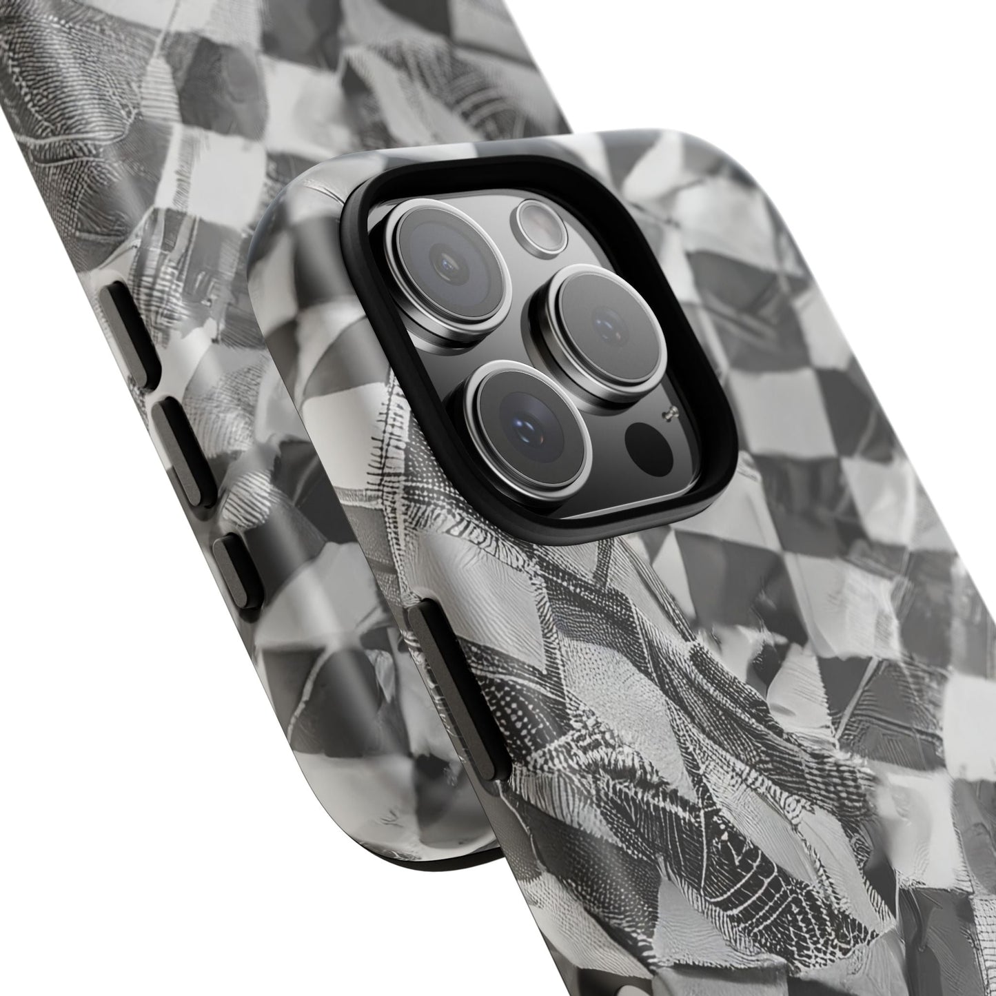 Abstract Checker Print Tough Phone Case