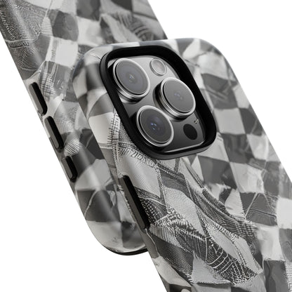 Abstract Checker Print Tough Phone Case