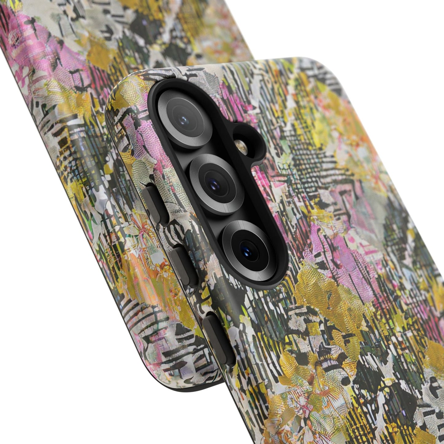 Purple Plaid Floral Artistic Tough Phone Case