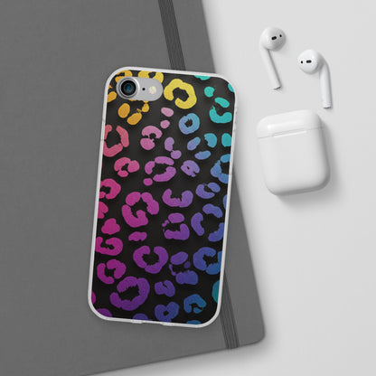 Vibrant Leopard Print Flexi Phone Case