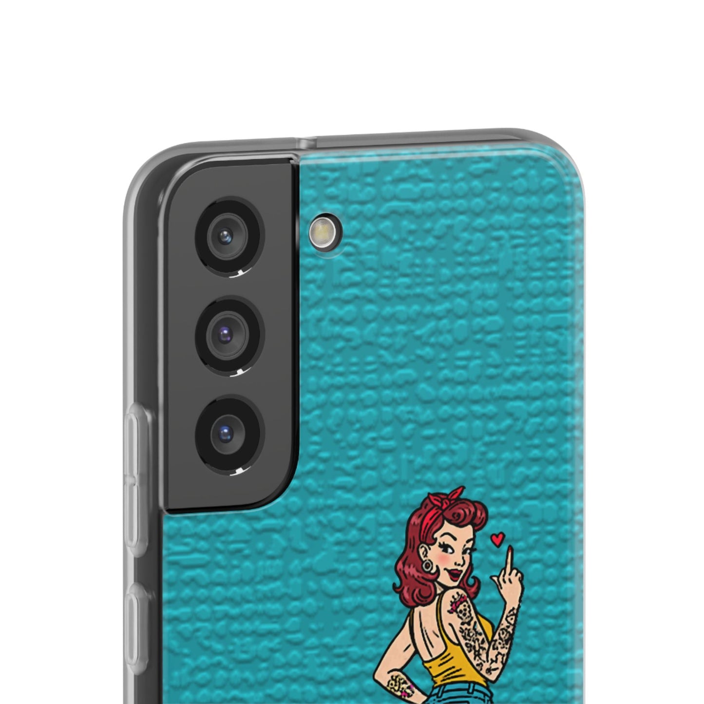 Sassy Pin-Up Stupid Boys Teal Flexi Phone Case