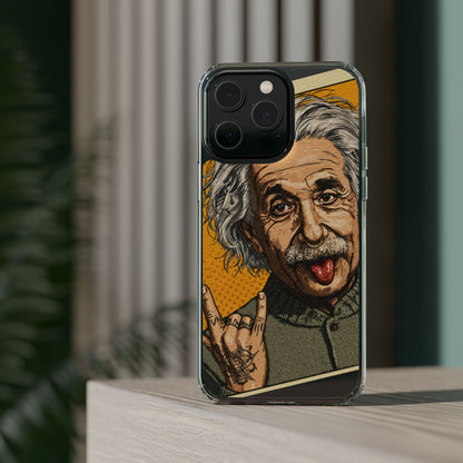 Edgy Einstein Clear Phone Cases