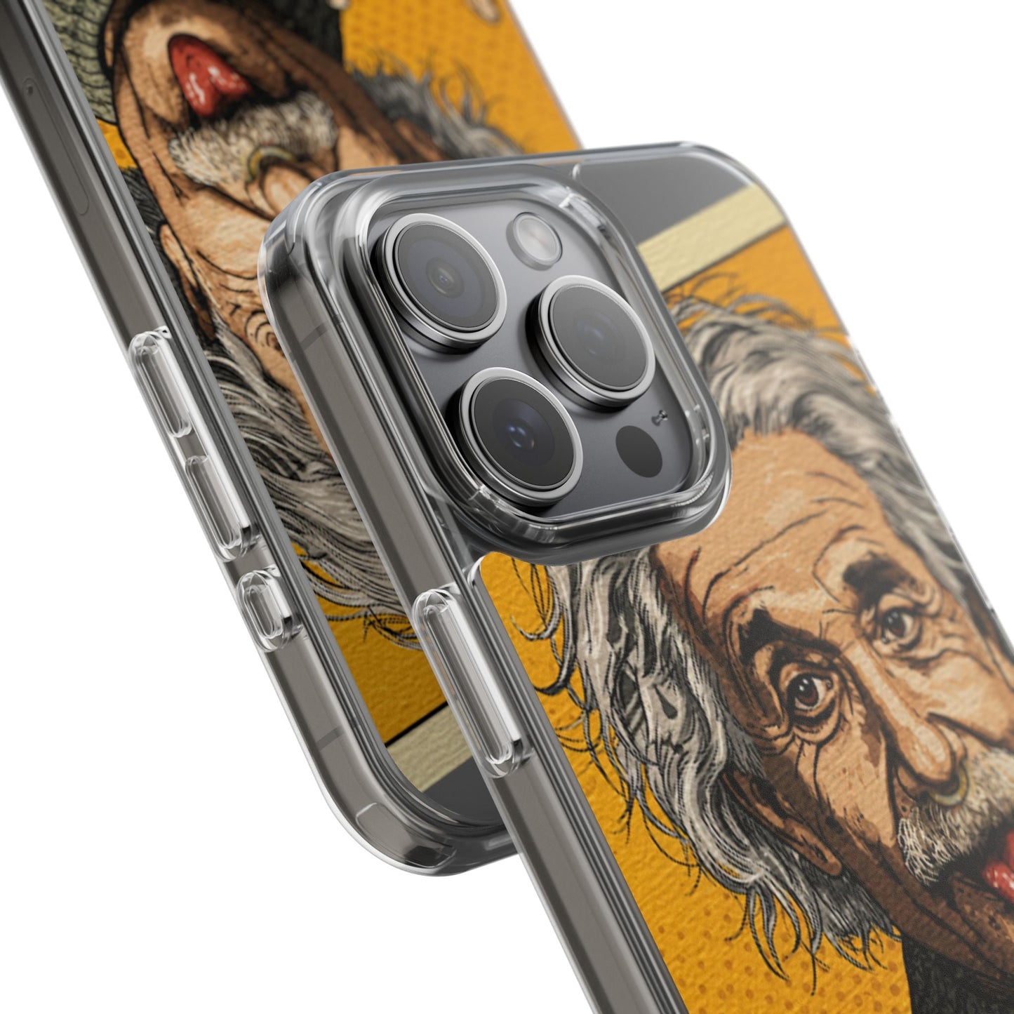 Edgy Einstein Clear Phone Cases