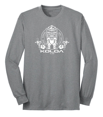 Koloa Tiki Flowers 50/50 Long Sleeve T-Shirts