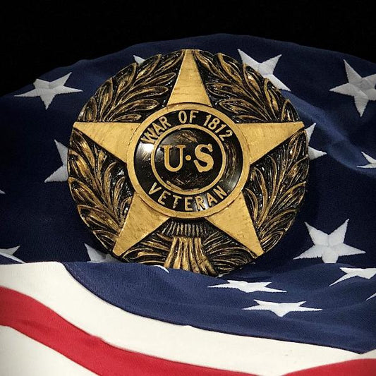 War of 1812 Veteran Grave Marker & Flag Holder with Aluminum Ground Spike