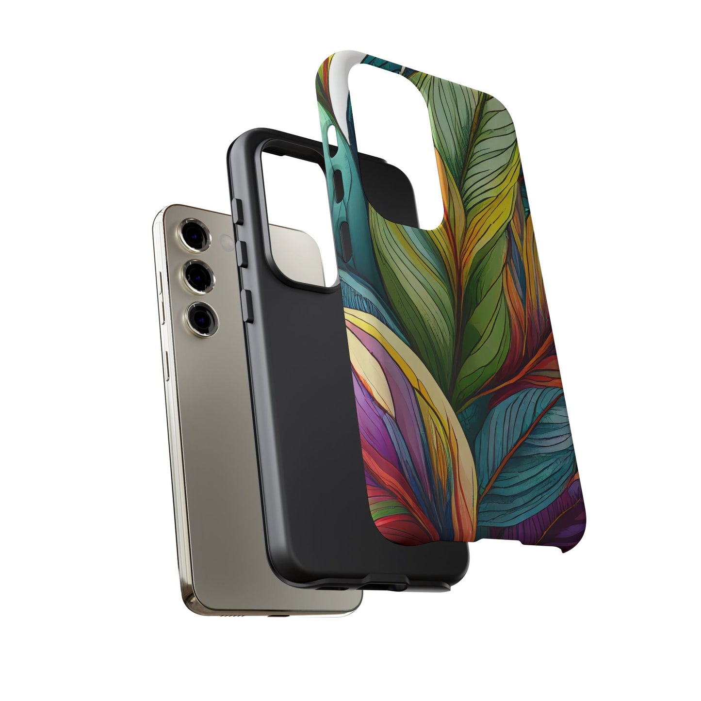 Vibrant Tropical Leaf Tough Phone Case
