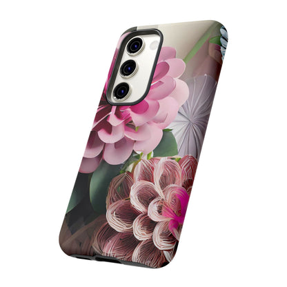 Elegant Paper Flowers Tough Phone Case