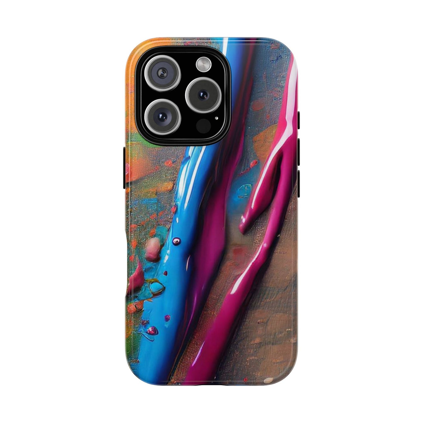 Colorful Artistic Paint Splatter Tough Phone Case