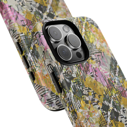 Purple Plaid Floral Artistic Tough Phone Case