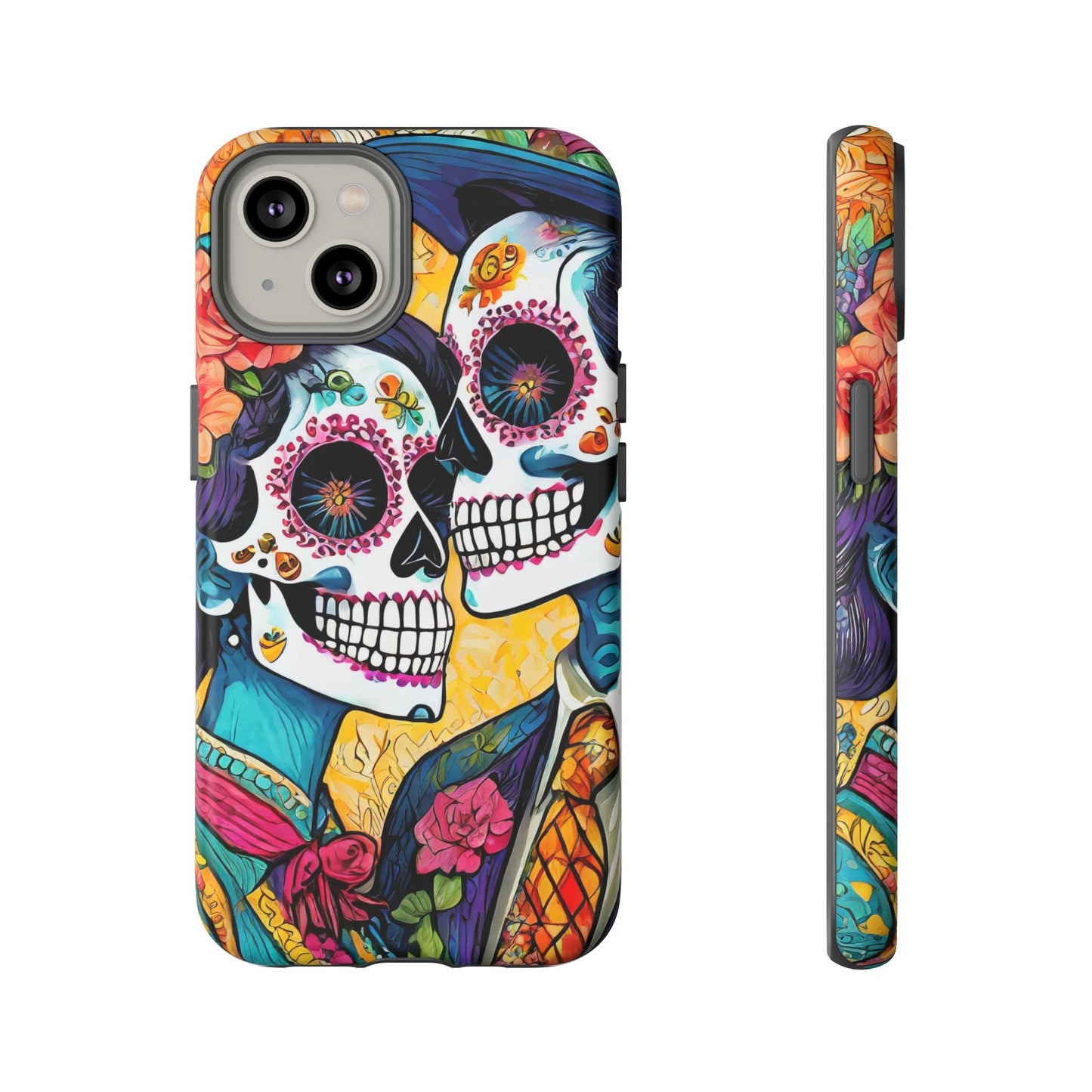 Loving Sugar Skull Couple Tough Phone Case