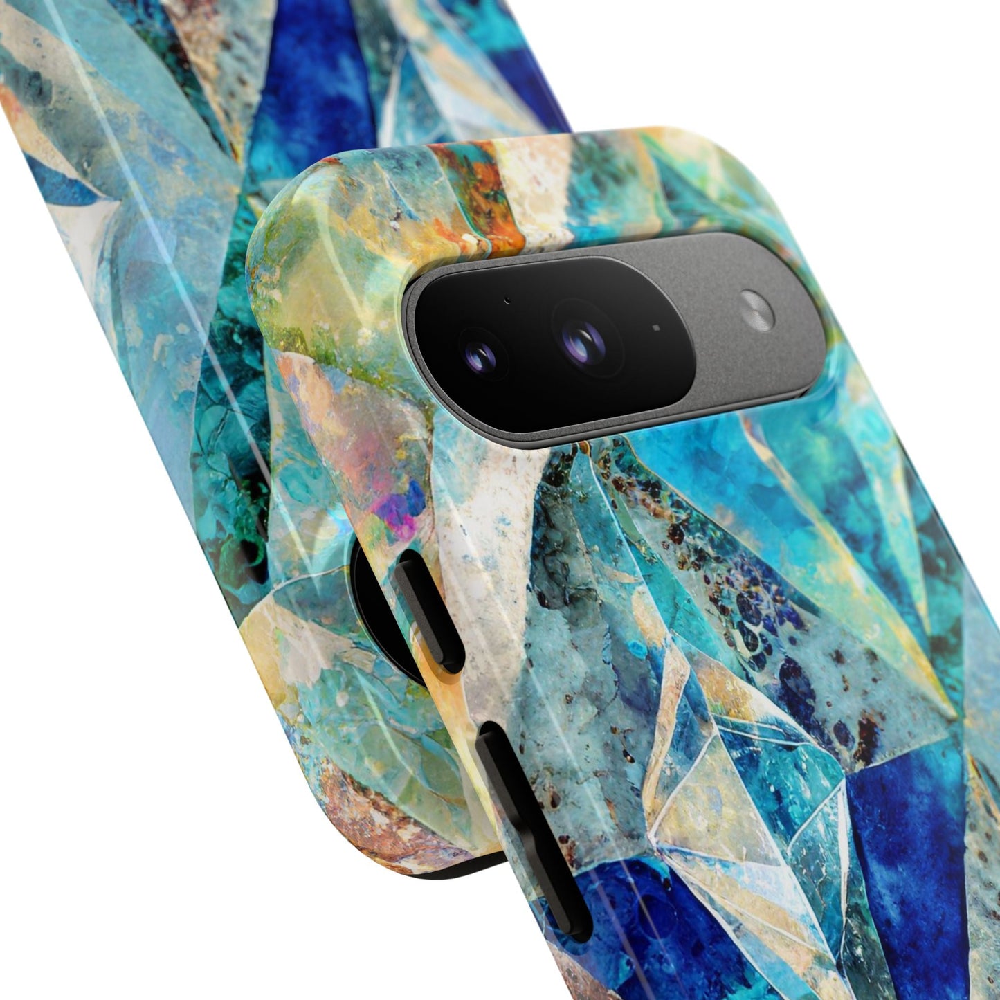Diamond Blue Abstract Tough Phone Case