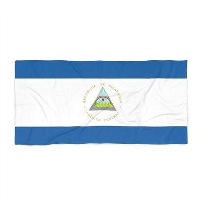 Nicaragua Flag Beach Towel
