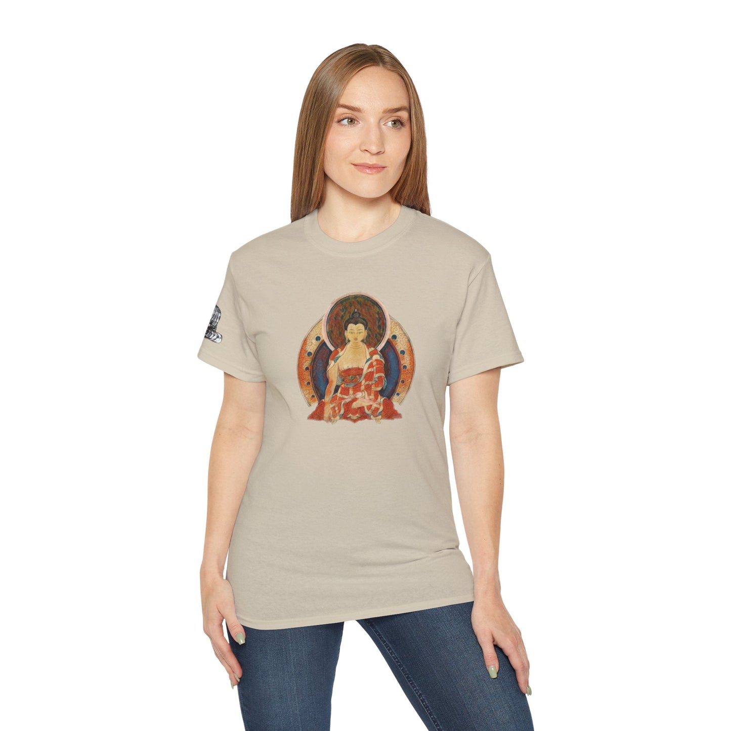 Fine Art Buddha Oil Paint Print Unisex Ultra Cotton Tee
