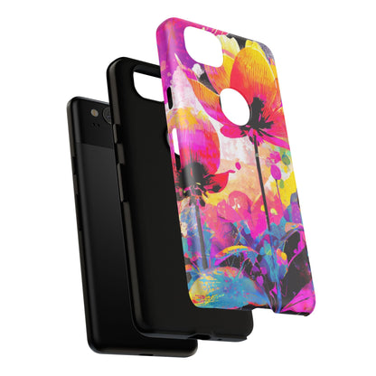 Neon Floral Tough Phone Case