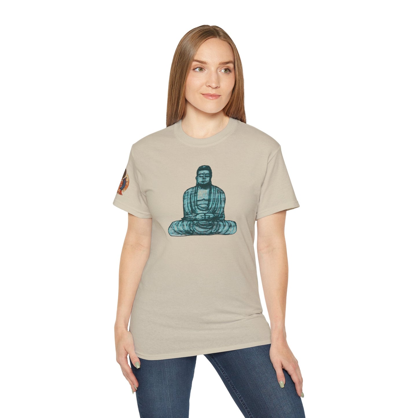 Fine Art Buddha Chalk Drawing Print Unisex Ultra Cotton Tee