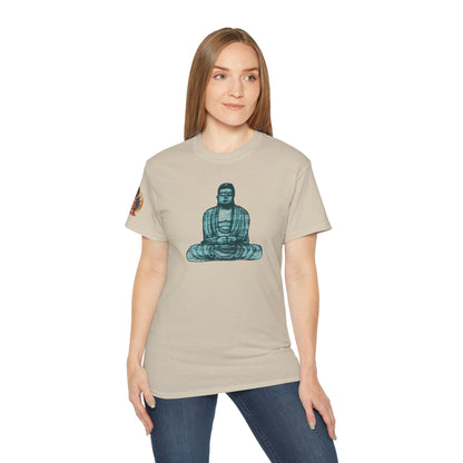 Fine Art Buddha Chalk Drawing Print Unisex Ultra Cotton Tee