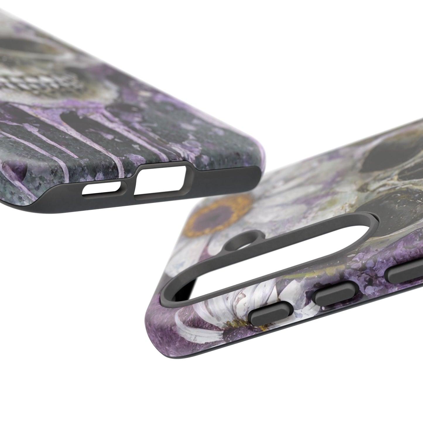Plum Skull and Daisy Tough Phone Case
