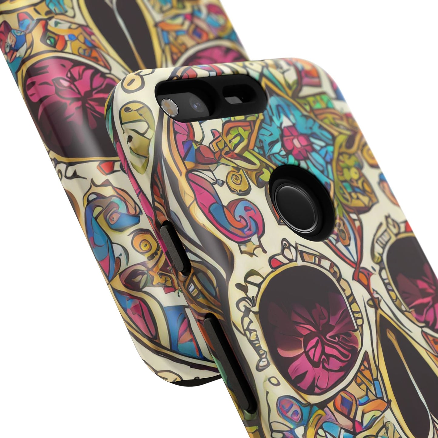 Colorful Sugar Skull Tough Phone Case