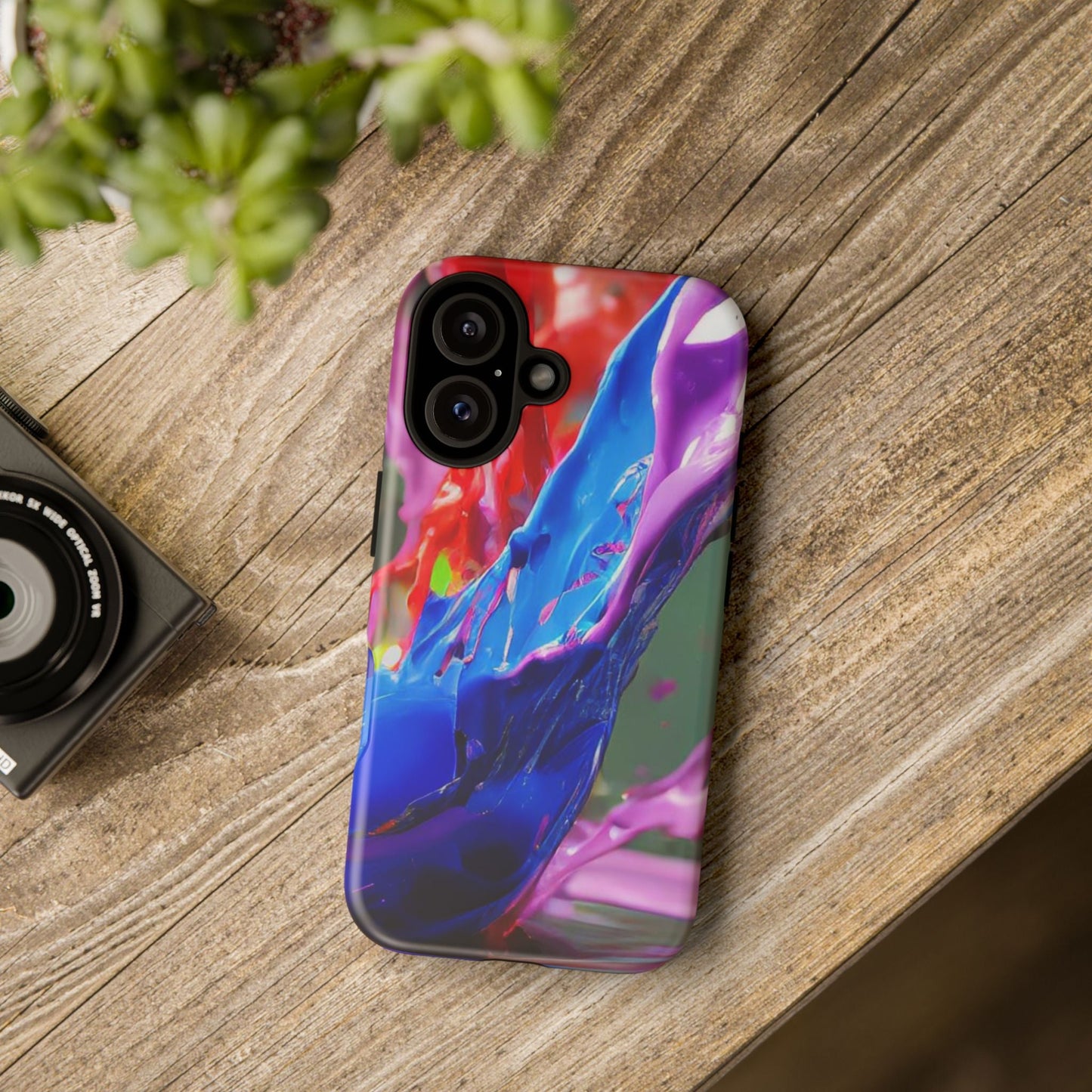 Vibrant Color Splash Tough Phone Case
