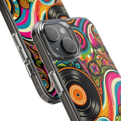 Colorful Vinyl Record Clear Phone Case