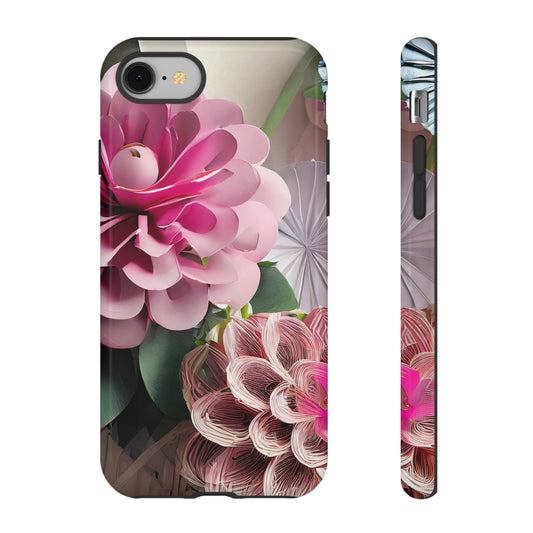 Elegant Paper Flowers Tough Phone Case