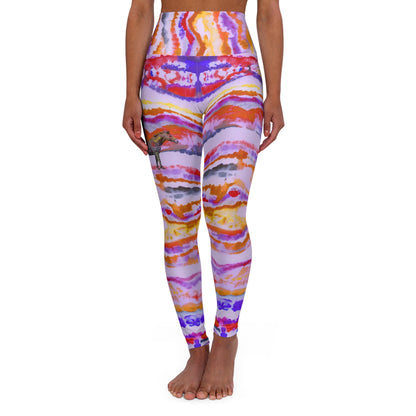 Aborigine Stripes and Stars High Waisted Leggings