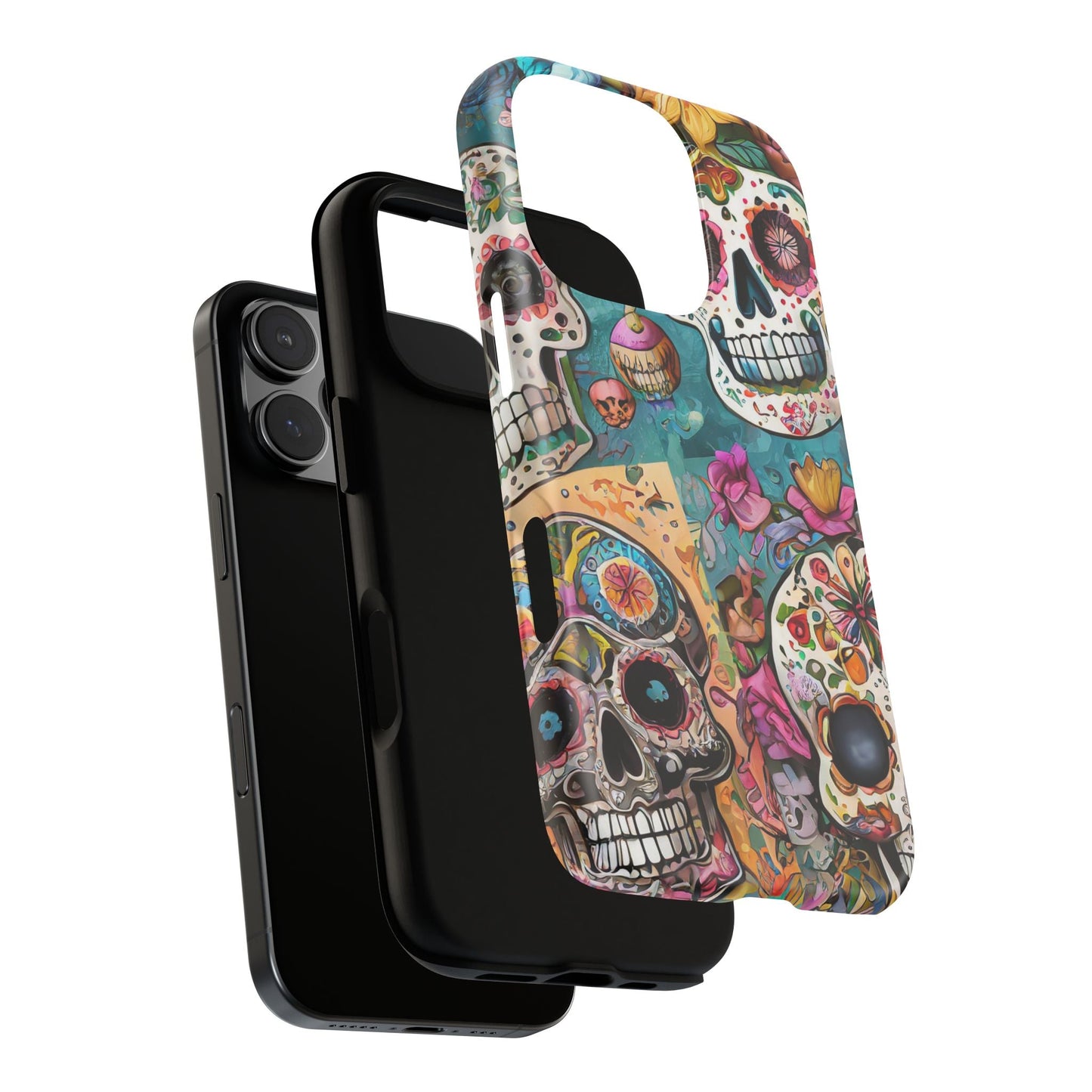 Vibrant Sugar Skull Tough Phone Case