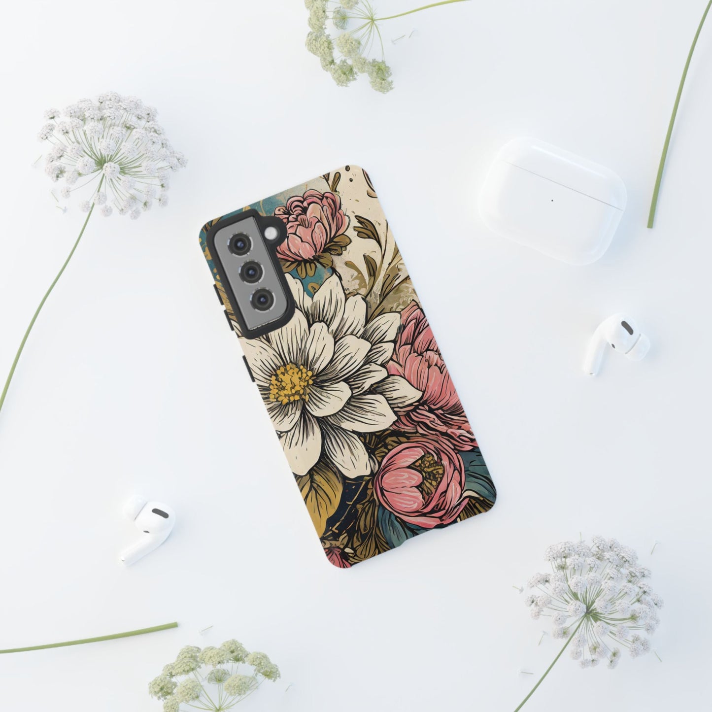 Beautiful White Floral Tough Case