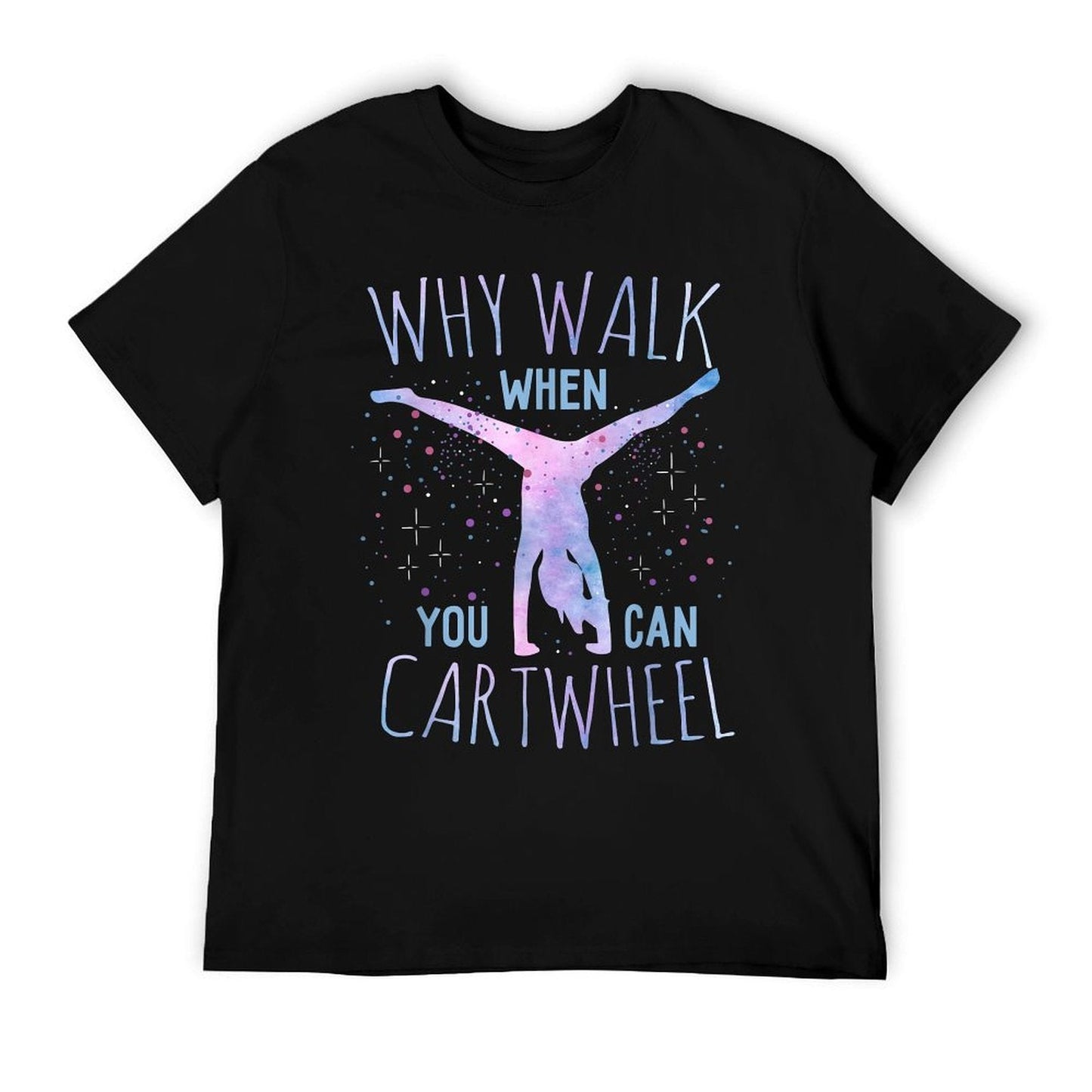 Cartwheel Gymnast Girl Classic Fit, Tie-Dye, - Black T-Shirt