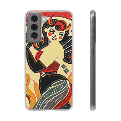 Red & Black Female Devil Flexi Phone Case