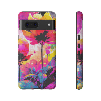 Neon Floral Tough Phone Case