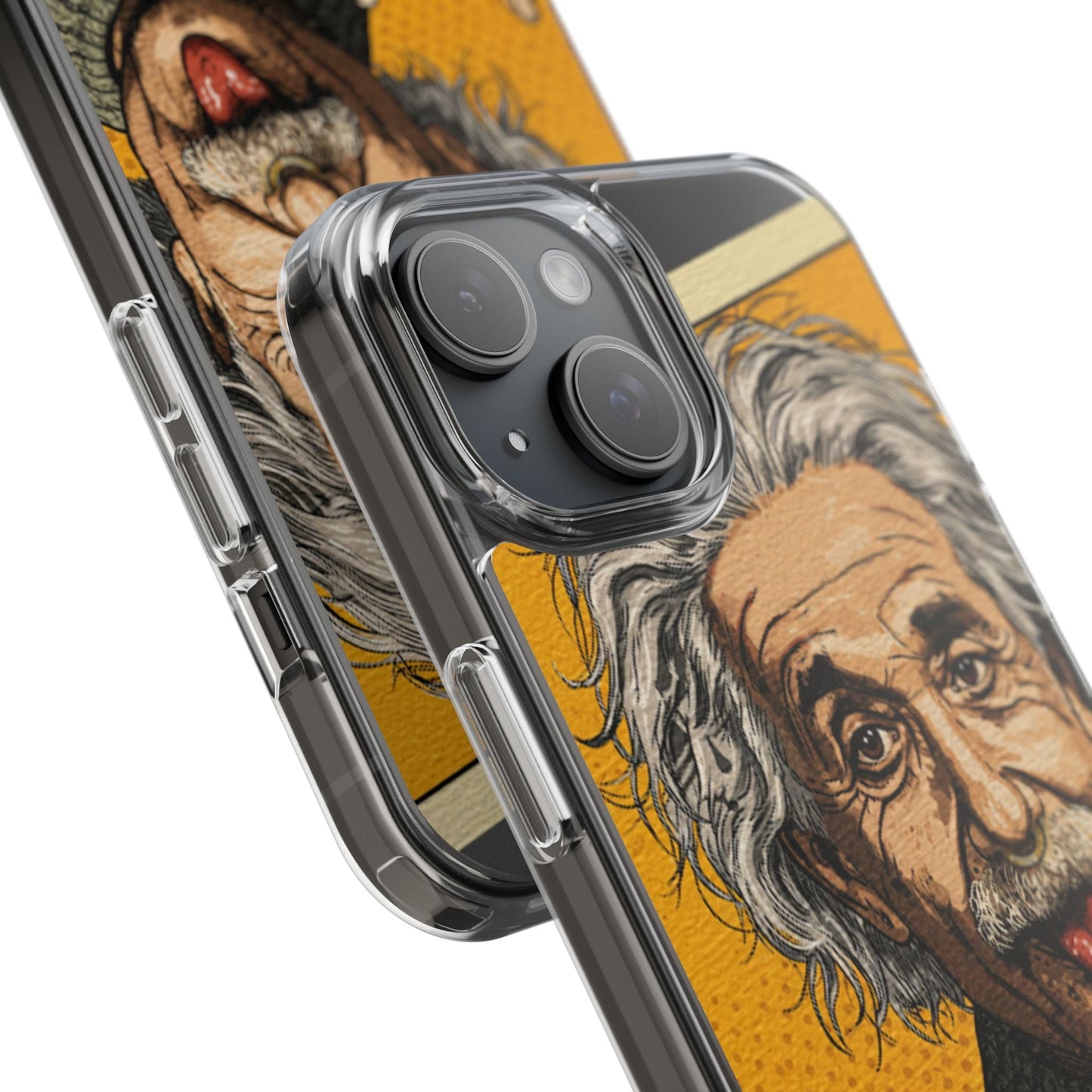 Edgy Einstein Clear Phone Cases