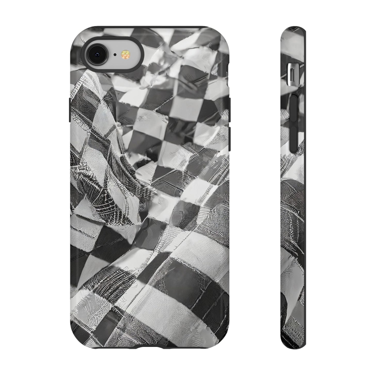 Abstract Checker Print Tough Phone Case