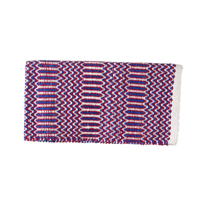 Mayatex Red White And Blue Double Weave 32x64 Acrylic Blend Saddle Blanket