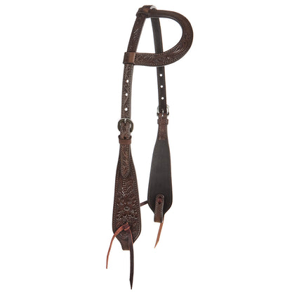Chocolate Floral Single Ear Headstall