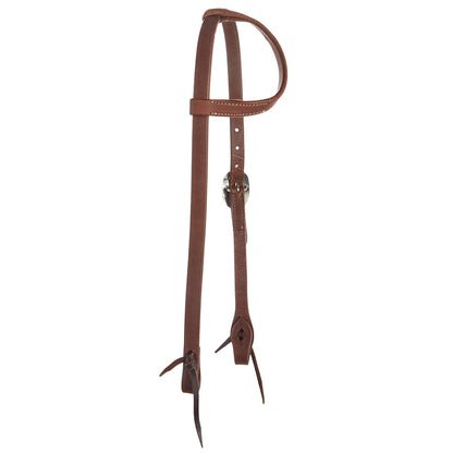 Heavy Oiled 3 4in Harness Leather Single Buckle Single Ear Headstall