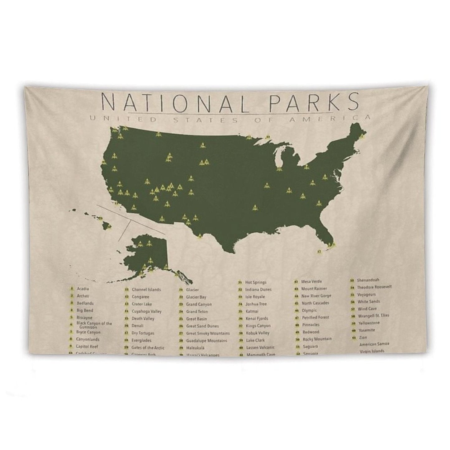 US National Parks Tapestry