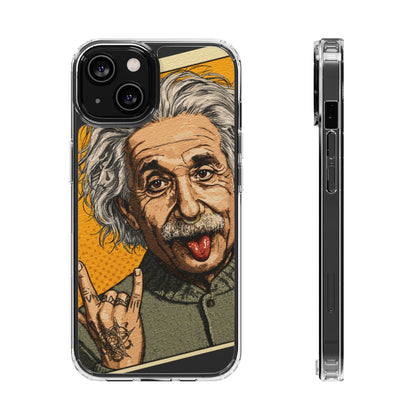 Edgy Einstein Clear Phone Cases