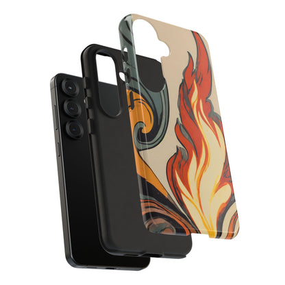 Artistic Flames Abstract Tough Phone Case